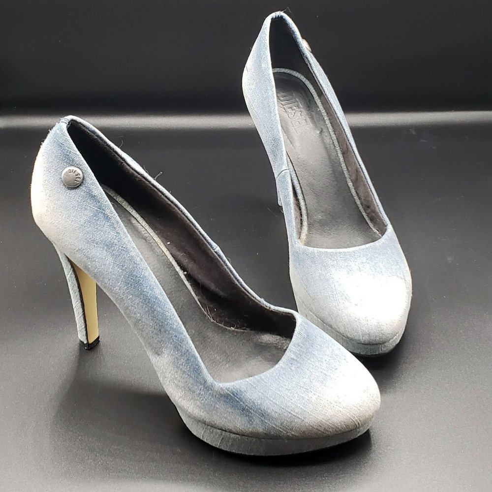 90s Diesel faded denim pumps - size 37